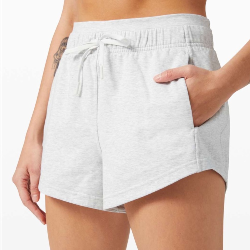 Lululemon Inner Glow Short 3" *Terry in Heathered Core Ultra Light Grey
